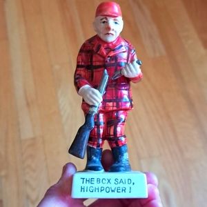 Set of 2 Ideal Ceramic Hunter Figurines made in Japan 1950's